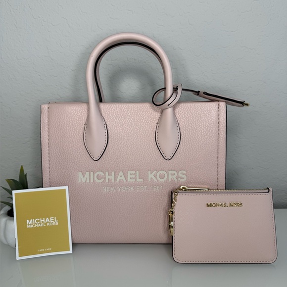 Michael Kors 💕 Small Mirella Top Zip Crossbody & matching Coinpouch Wallet NWT - Picture 1 of 13